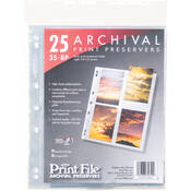 35 8P Archival Storage Page for 8 Prints (3.5 x 5 , 25 Pack)