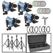 Fresnel 150W Four Light Kit