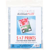 Archival Plus Print Page, Holds Four 5 x 7  Prints   25 Pack