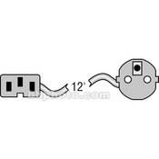 Euro Cable for Pro light with IEC Connector   12  (3.6m)
