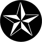 Standard Steel Gobo #7598   3D Star   Size E 37.5mm