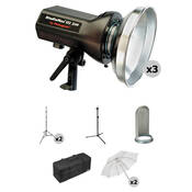 StudioMax III 3 Light Portrait Studio Kit (120V)