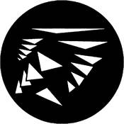 Standard Steel Gobo #7567   Flying Shapes 3   Size B 86mm