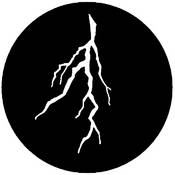 Standard Steel Gobo #7776   Lightning Branch   Size A 100mm