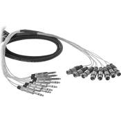 MT8BQXF 10 Analog Harness Cable 8x 1 4  TRS Phone Male to 8x XLR Female (10 )