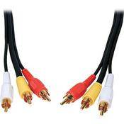 3 RCA Male to 3 RCA Male Cable   10 ft