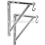 40957 #11 Wall Mount Brackets (Extends 14 , Pair, White)