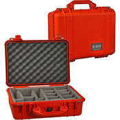 1504 Waterproof 1500 Case with Padded Black Dividers (Orange)