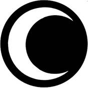 Standard Steel Gobo #7154   Half Moon   Size B 86mm