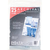 Archival Storage Page for Prints   3.5x5.25    Holds 8 Prints   25 Pack