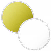 Collapsible Reflector   12  Circular   Gold White