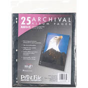 Premium Series S Archival Storage Page for Prints   8x10    Holds 2 Prints   Black Background   25 Pack