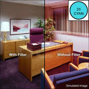 4x4  CC20C (Cyan) Color Compensating (Color Correction) Polyester Filter