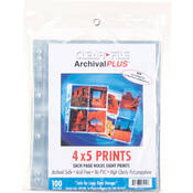 Archival Plus Print Page, Holds Eight 4 x 5  Prints   100 Pack