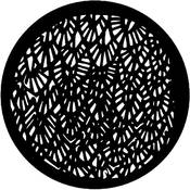 Standard Steel Gobo #7102   Abstract Leaves   Size E 37.5mm