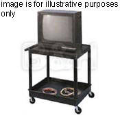 40  Extra Wide LP Table w Lower Tray (Black)