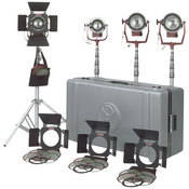Tweenie II Tungsten 4 Light Combo Kit   consists of: 2 Tweenie II 650W Fresnels, 2 Betweenie 300W Fresnels, Barndoors, Scrims,  4 Lightwate Kit Stands and Moleded Case   NO Bulbs   1900 Total Watts (120 240VAC)