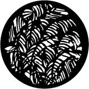 Standard Steel Gobo #7126   Jungle Leaves   Size E 37.5mm