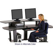 E4573 94  Wide Digital Desk with Curved Table Top (Red)