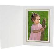 Whitehouse Folder (5 x 7 , White with Gold Trim, 25 Pack)