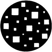 Standard Steel Gobo #7221   Floating Squares   Size A 100mm