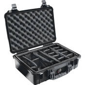 1504 Waterproof 1500 Case with Padded Black Dividers (Black)