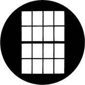Standard Steel Gobo #7703   Double Hung Window   Size E 37.5mm