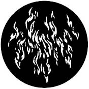 Standard Steel Gobo #7775   Fire Waves   Size A 100mm