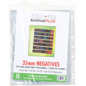 Archival Plus Negative Page, 35mm, 7 Strips of 6 Frames   25 Pack