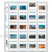 Archival Storage Page for Slides, 35mm (2x2 ), Holds 20 Slides, Top Load, Extra Heavyweight (10 Mil), Clear Back (Hanger or Binder)   500 Pack