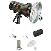StudioMax III Three Light Basic Studio Kit (120V)