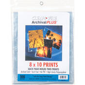 Archival Plus Print Page, Holds Two 8 x 10  Prints   100 Pack