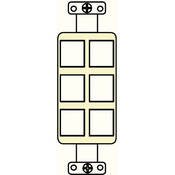 SS PORT6 IVO  6 Port Plate (Ivory)
