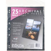 Premium Series S Archival Storage Page for Prints   4x6    Holds 6 Prints   Black Background   25 Pack