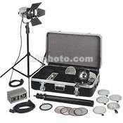 Remington Par 200W HMI 2 Light Kit   consists of: 2  200W HMI Heads, Electronic Ballasts, Cables, Barndoors, Scrims, Bulb, 5 Lenses, Light Stands, Kit Case   400 Total Watts (90 265V AC)