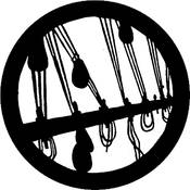 Standard Steel Gobo #7729   Backstage   Size E 37.5mm