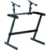 Z 726L Two Tier  Z  Style Height Adjustable Extra wide Keyboard Stand with Fully Adjustable Second Tier