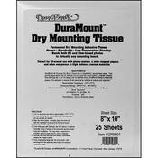 Dry Mount Tissue   8 x 10    25 Sheets