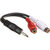 3.5mm Mini Male (Mono) to Two RCA Female Y Cable   6