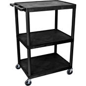 48  Extra Wide Open Shelf Table (Black)