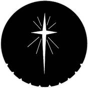 Standard Steel Gobo #7707   Star of Bethlehem   Size B 86mm