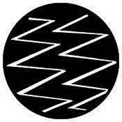 Standard Steel Gobo #7289   Zig Zagging   Size M 66mm