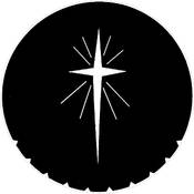 Standard Steel Gobo #7707   Star of Bethlehem   Size M 66mm