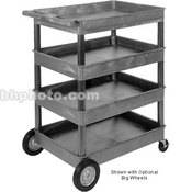 TC1111 32 x 24  Four Shelf Heavy duty Utility Cart (Gray)