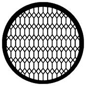 Standard Steel Gobo #7597   Diamond Lattice   Size E 37.5mm