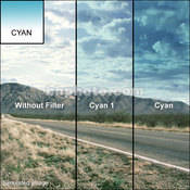 2 x 2  1 Cyan Soft Edge Graduated Filter