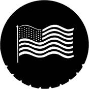 Standard Steel Gobo #7122   Waving U.S. Flag   Size M 66mm