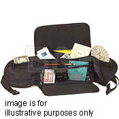 GripStrip System: GS4003 Travel Belt   Wrap Around Wallet Type with Compartments   Black