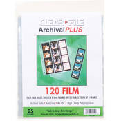 Archival Plus Negative Page, 6x6cm (120), 3 Strips of 4 Frames (Horizontal)   25 Pack
