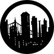Standard Steel Gobo #7270   Modern Skyline   Size M 66mm